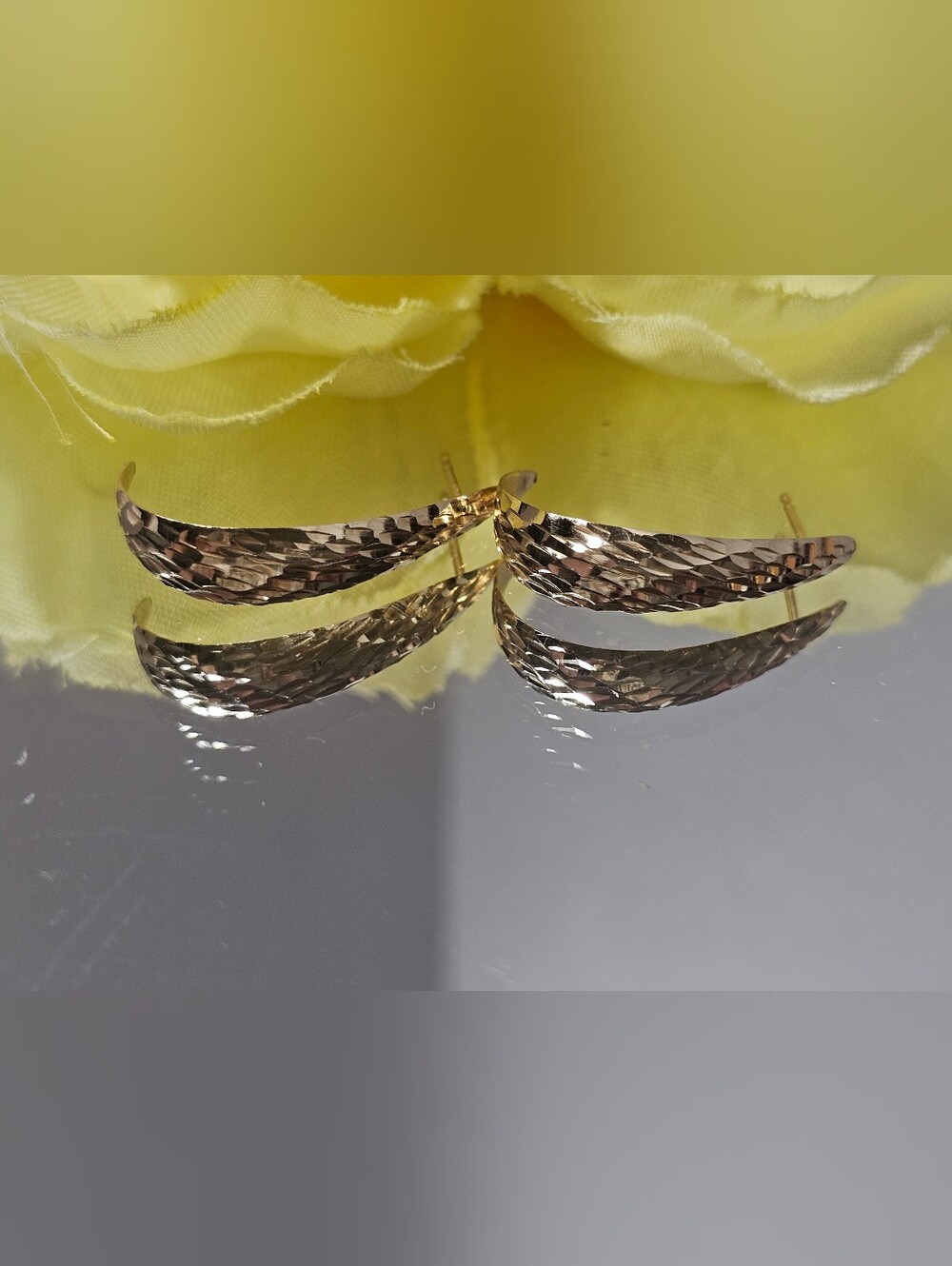 Vintage 14k Yellow Gold J Hoops